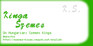 kinga szemes business card